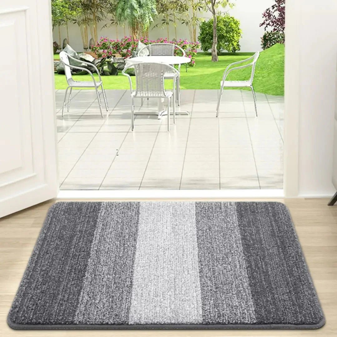 Door Mat Rectangular Striped Pattern Indoor Entryway Multiple Sizes Colors