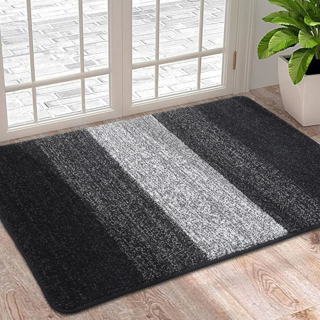Door Mat Rectangular Striped Pattern Indoor Entryway Multiple Sizes Colors