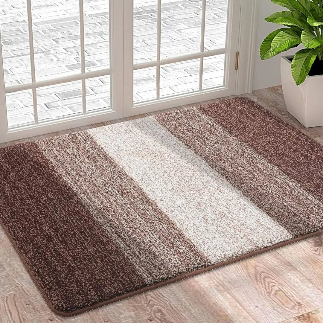 Door Mat Rectangular Striped Pattern Indoor Entryway Multiple Sizes Colors