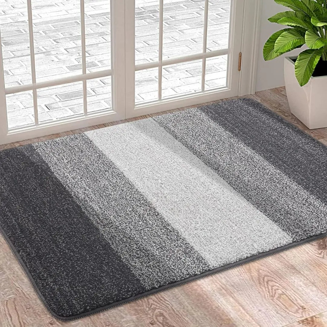 Door Mat Rectangular Striped Pattern Indoor Entryway Multiple Sizes Colors