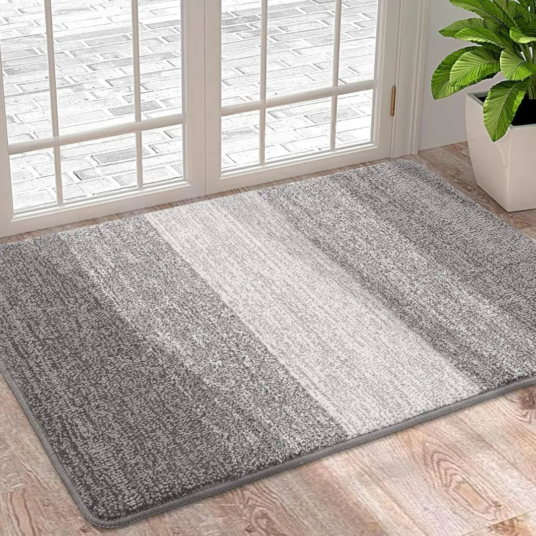 Door Mat Rectangular Striped Pattern Indoor Entryway Multiple Sizes Colors