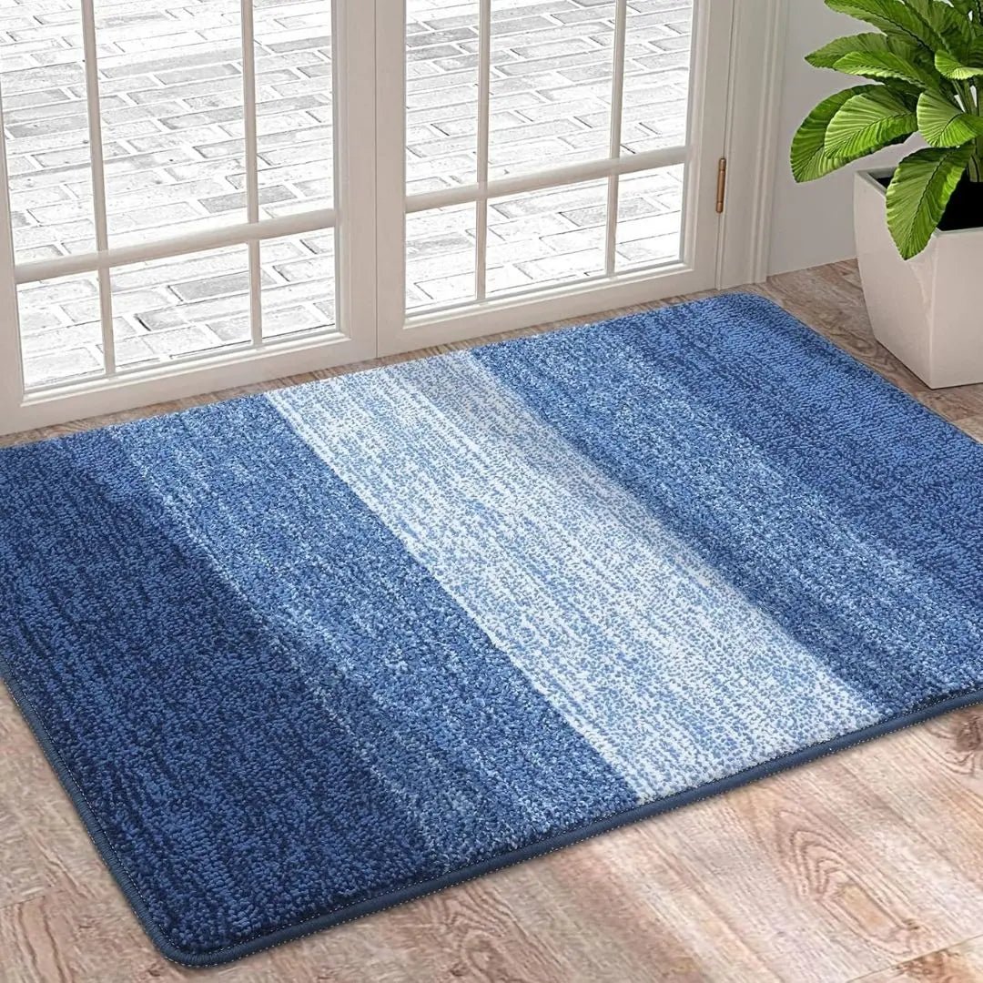 Door Mat Rectangular Striped Pattern Indoor Entryway Multiple Sizes Colors