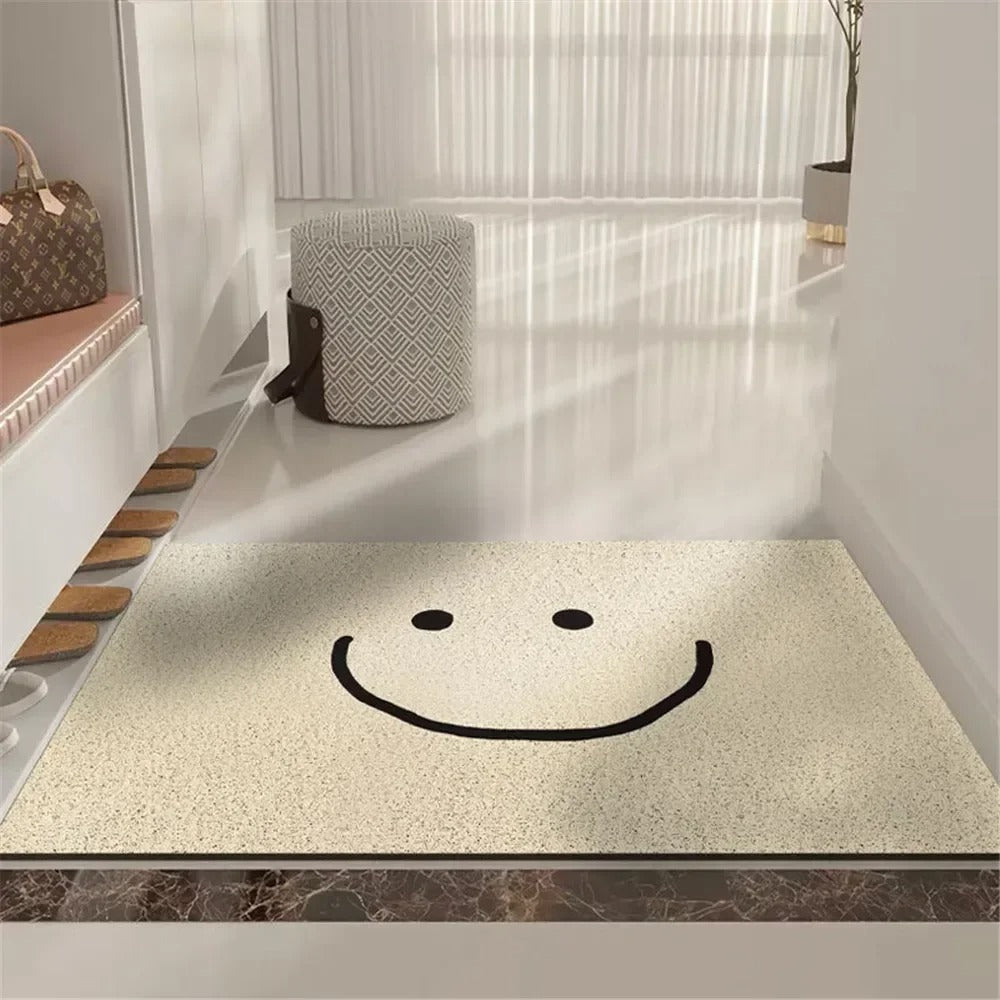 Doormat Polyester Rubber Backed Emoji Design, Fun, Durable Welcome Mat