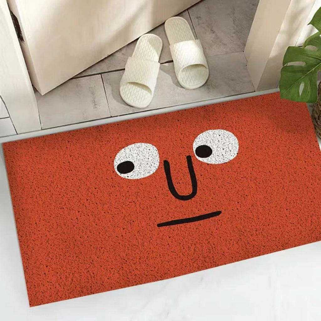 Doormat Polyester Rubber Backed Emoji Design, Fun, Durable Welcome Mat