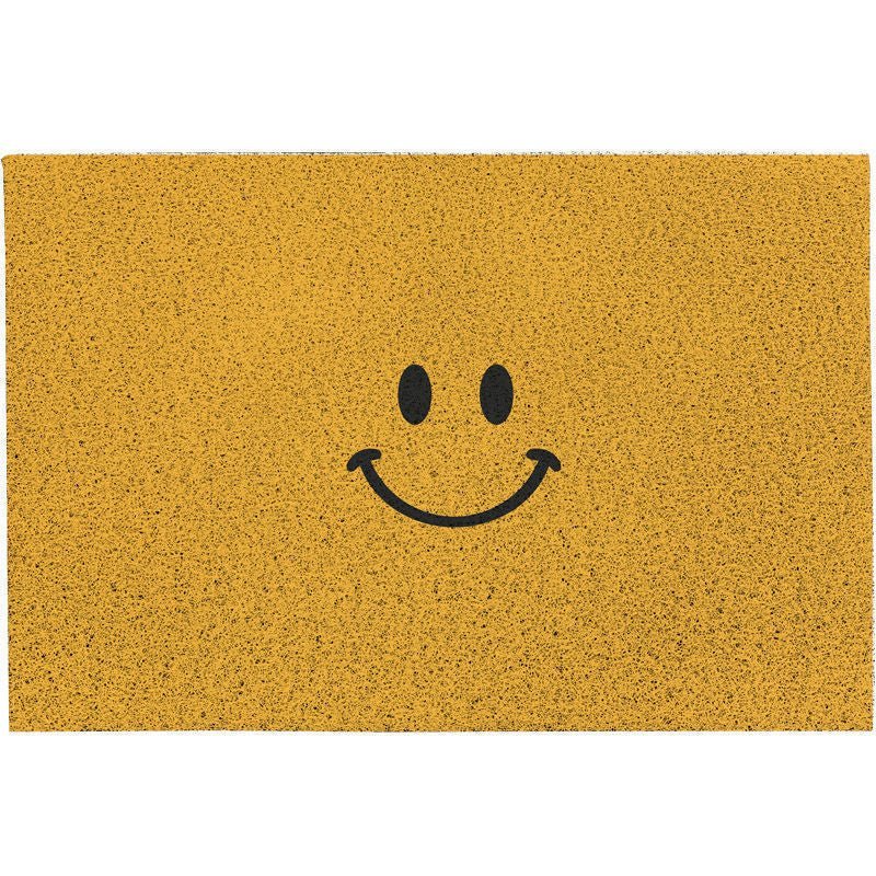 Doormat Polyester Rubber Backed Emoji Design, Fun, Durable Welcome Mat