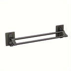 DoubleStand: Towel Holder Bathroom – multifunctional double rod holder, decorative & durable for modern bathrooms