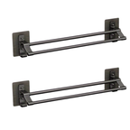 DoubleStand: Towel Holder Bathroom – multifunctional double rod holder, decorative & durable for modern bathrooms