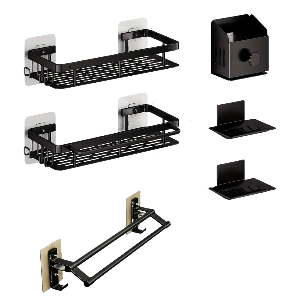 DoubleStand: Towel Holder Bathroom – multifunctional double rod holder, decorative & durable for modern bathrooms