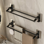 DoubleStand: Towel Holder Bathroom – multifunctional double rod holder, decorative & durable for modern bathrooms