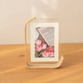 Double-Sided Tabletop Photo Frame, Wood and Acrylic Panel