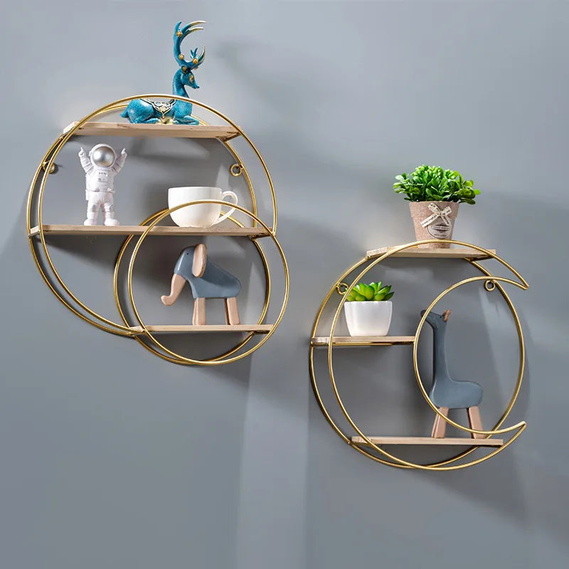 Decorative Wall Shelf, Wall Mounted, Multi Level, Display Shelf