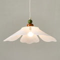 Layered Petal Bloom Pendant Light — White