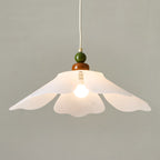 Layered Petal Bloom Pendant Light — White