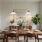 Layered Petal Bloom Pendant Light — White