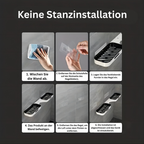 DrehOrdnung: Wall Shelf Bathroom – modern plastic corner shelf, wall-mounted & space-saving for cosmetics & care products
