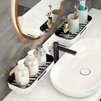 DrehOrdnung: Wall Shelf Bathroom – modern plastic corner shelf, wall-mounted & space-saving for cosmetics & care products