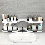 DrehOrdnung: Wall Shelf Bathroom – modern plastic corner shelf, wall-mounted & space-saving for cosmetics & care products