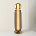Colored Glass Table Lamp — Gold Base