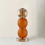 Colored Glass Table Lamp — Gold Base