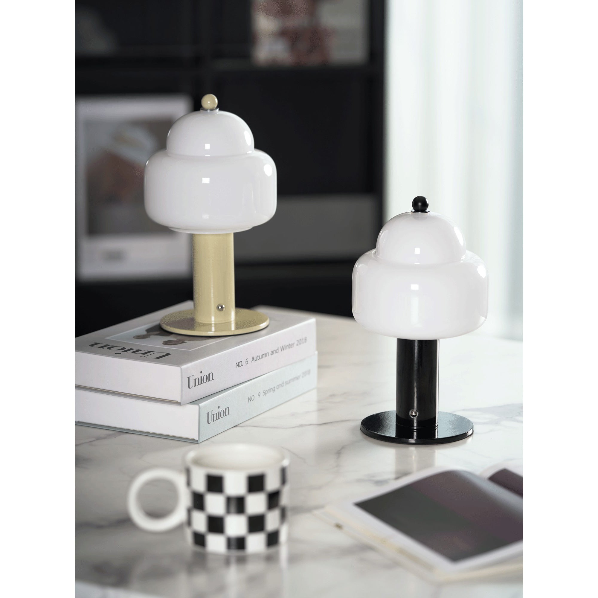 Cordless Double-Dome Cloud Table Lamp