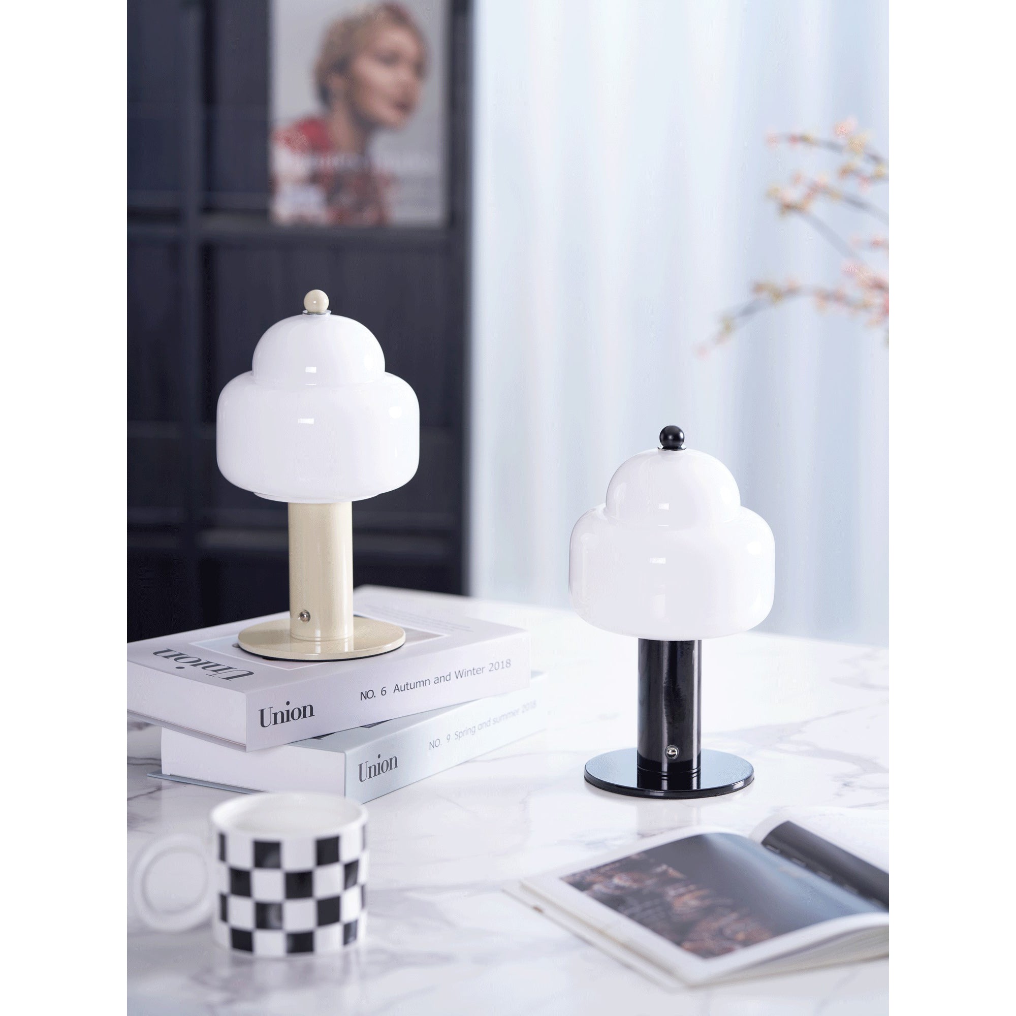 Cordless Double-Dome Cloud Table Lamp