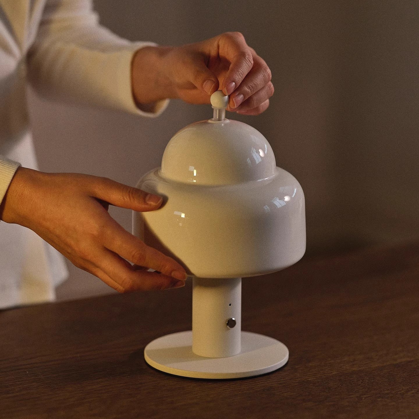 Cordless Double-Dome Cloud Table Lamp