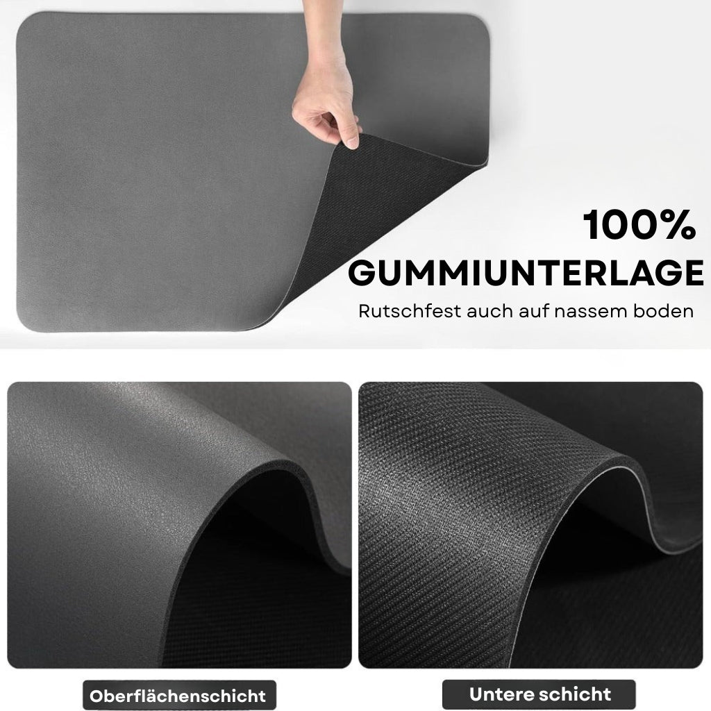 DryMat: Thin Kitchen Draining Mat Made of Diatomaceous Earth with High Moisture Absorption & Space-Saving Design – for Sink & Dish Rack