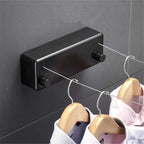 Retractable Clothesline, Dual Line, Wall Mounted, Wire Rope System