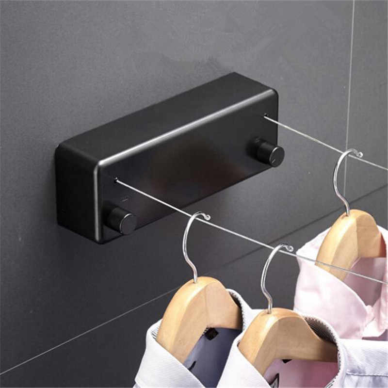 Retractable Clothesline, Dual Line, Wall Mounted, Wire Rope System