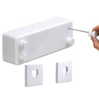 Retractable Clothesline, Dual Line, Wall Mounted, Wire Rope System