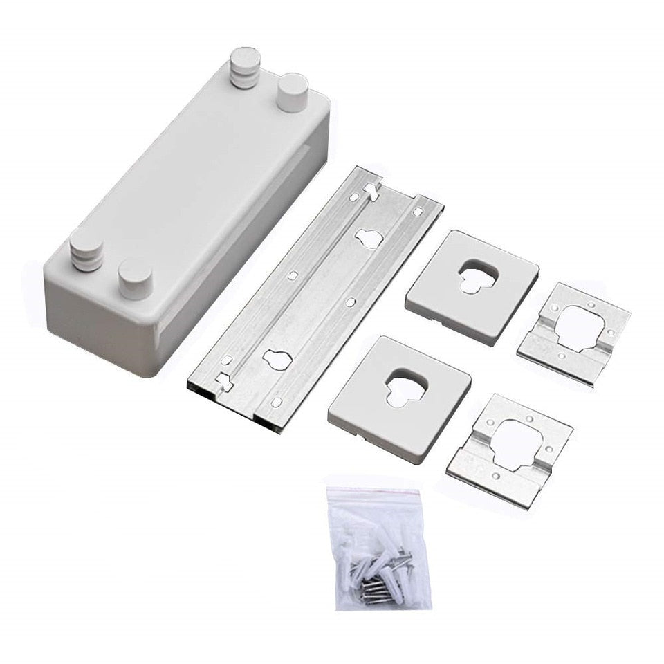 Retractable Clothesline, Dual Line, Wall Mounted, Wire Rope System