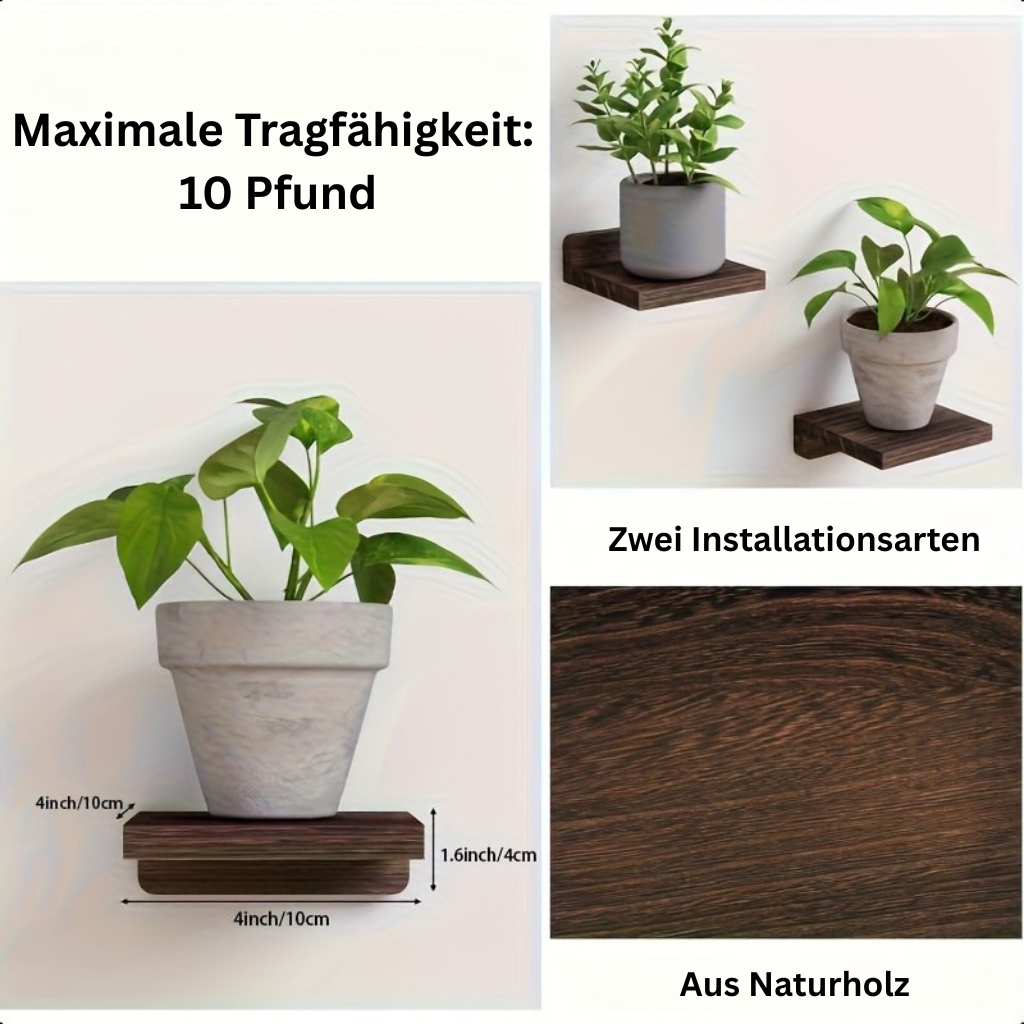 DarkRoom: Wooden Wall Shelves – Stylish, Durable & Hanging in Farmhouse Style for Living Rooms & Bedrooms
