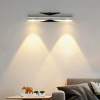 Dual Head Wall Spotlight, Aluminum Alloy, AC 85-265V, Wall Mounted