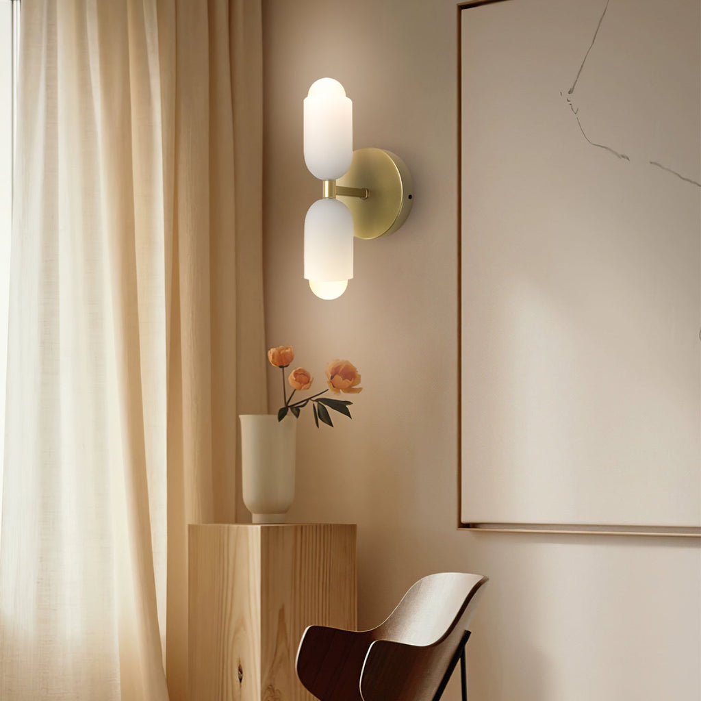 DuoLux: Modern LED Wall Light 2-Bulb – Stylish & Decorative for Living Room & Dining Room