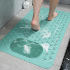 DuschFreude: Non-Slip Shower Mat with Foot Massage – Antibacterial & Easy-Care Bath Mat with Suction Cups and Quick Water Drainage
