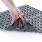 DuschGlück: Non-Slip Shower Mat with Suction Cups – Antibacterial & Easy-Care Bath Mat with Quick Water Drainage