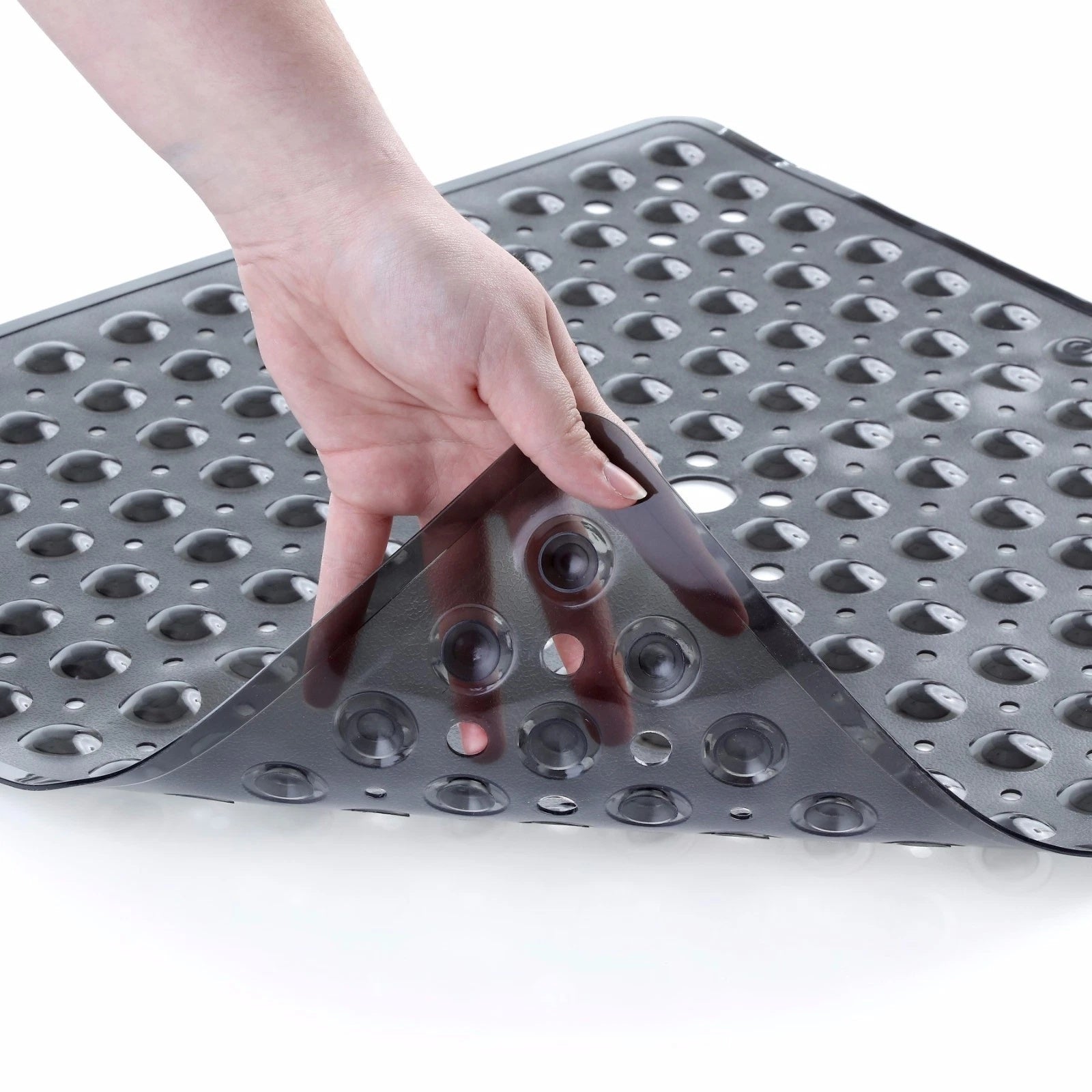 DuschGlück: Non-Slip Shower Mat with Suction Cups – Antibacterial & Easy-Care Bath Mat with Quick Water Drainage