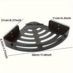 DuschOrdnung: Wall Shelves for Bathroom – Modern Plastic Corner Shelf, Floating & Space-Saving Without Drilling for Shampoo & Cosmetics