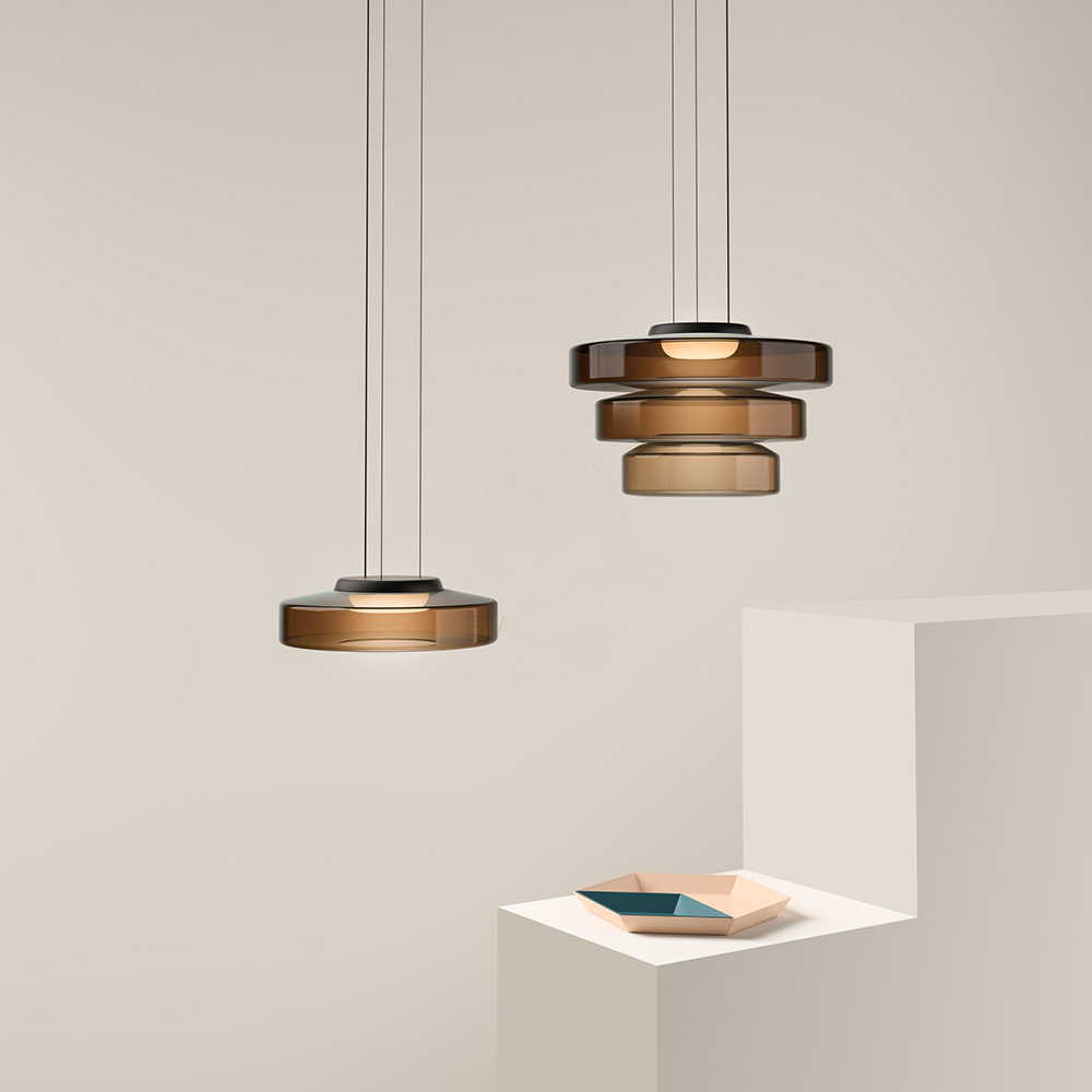 Bela Glass Pendant Lamp | Bauhaus Style, Adjustable Hanging Design