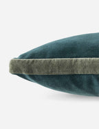 Cleo Throw Pillow | Velvet with Piping Detail