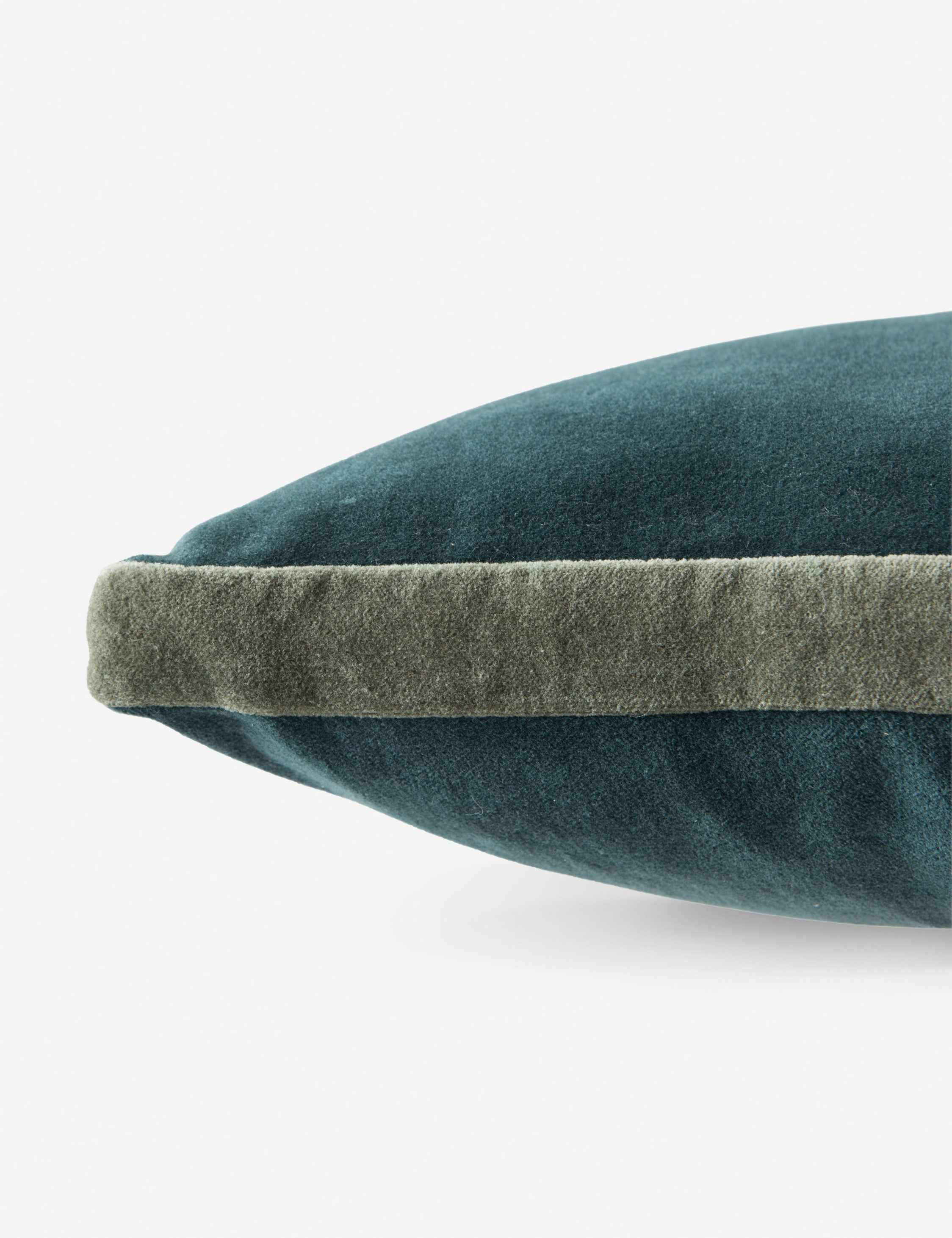 Cleo Throw Pillow | Velvet with Piping Detail