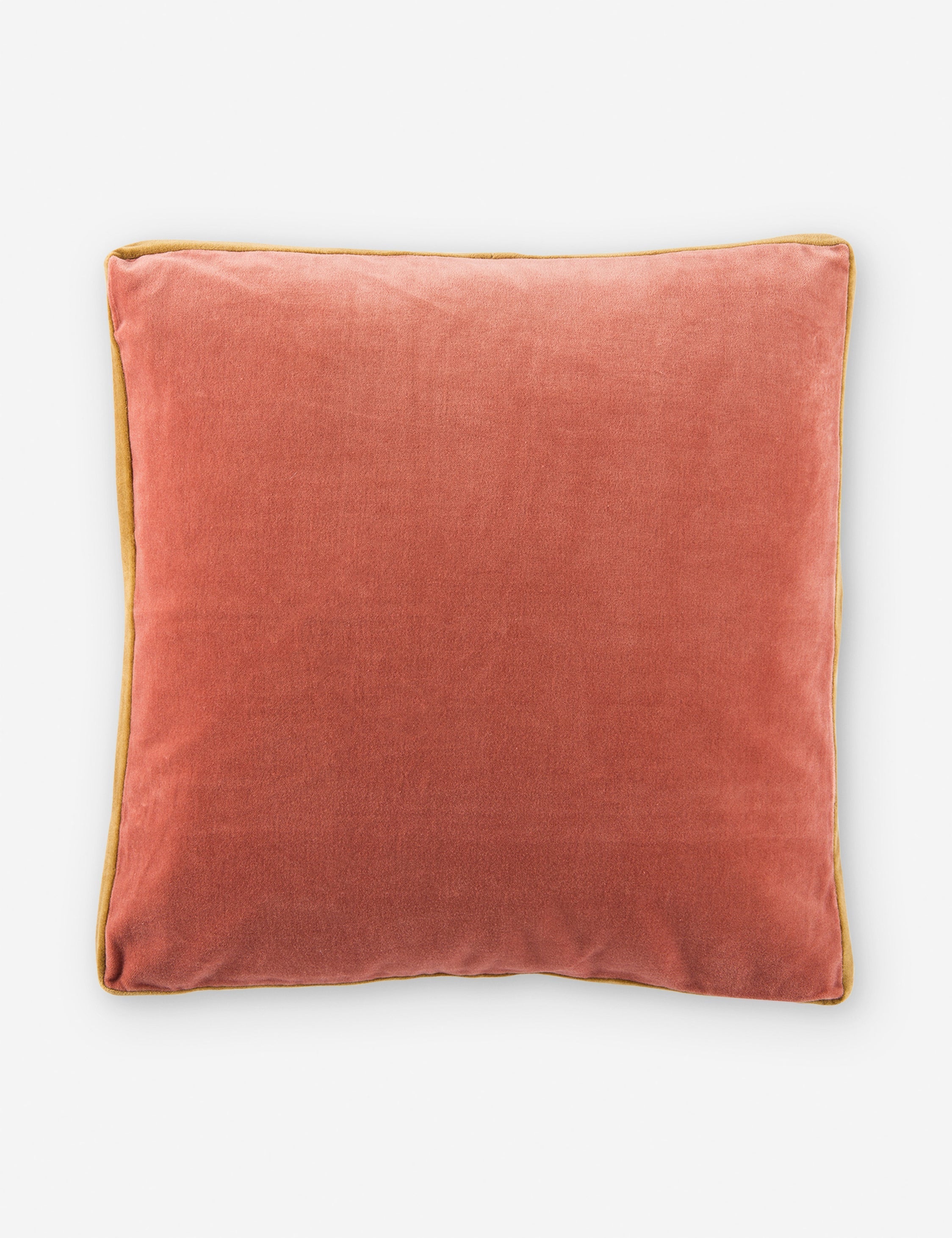 Cleo Throw Pillow | Velvet with Piping Detail