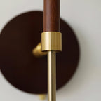 Milk-Glass Globe Sconce with Wood Abacus Beads