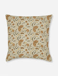 Elysian Linen Pillow | Handmade Block Print, Floral Design