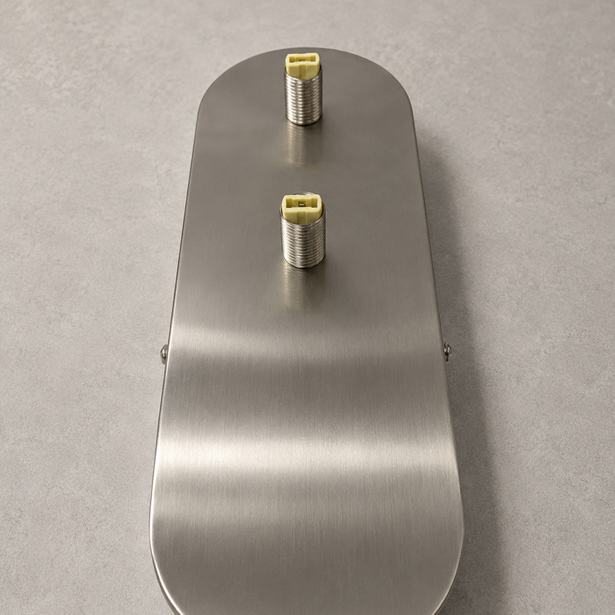 Curved-Backplate Glass Wall Sconce — Nickel