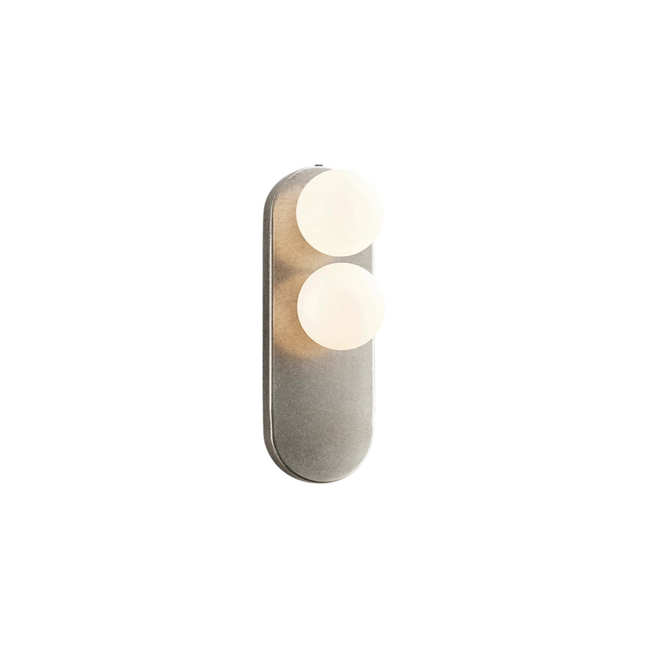 Curved-Backplate Glass Wall Sconce — Nickel
