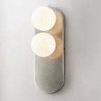 Curved-Backplate Glass Wall Sconce — Nickel