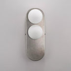 Curved-Backplate Glass Wall Sconce — Nickel