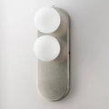 Curved-Backplate Glass Wall Sconce — Nickel