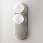Curved-Backplate Glass Wall Sconce — Nickel